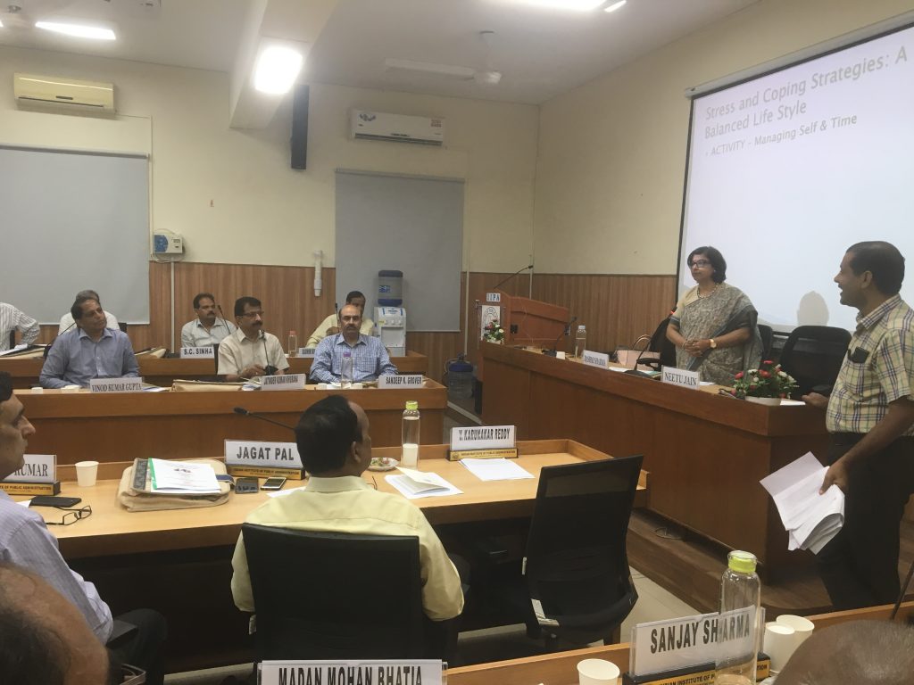 Dr. Rashmi Sharma delivered a training session on `Stress Management' organised for the Chief Engineers of MES, Ministry of Defence on October 17, 2019.